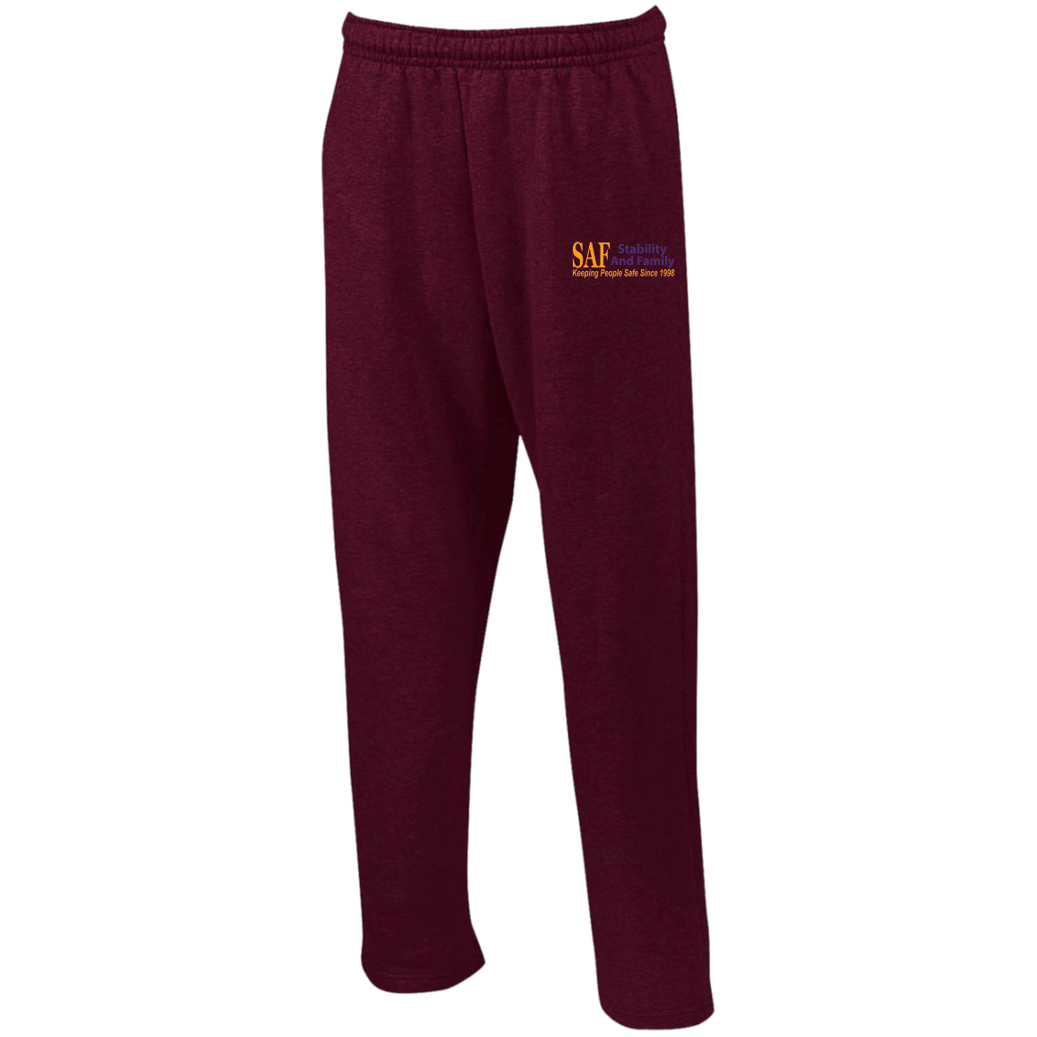 SAF - Unisex Open Bottom Sweatpants with Pockets