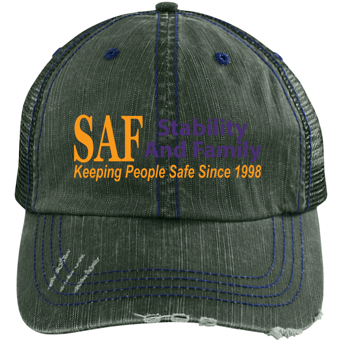 SAF - Distressed Unstructured Trucker Cap