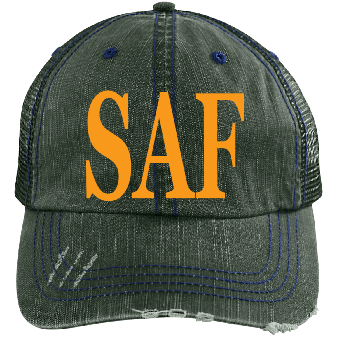 SAF - Distressed Unstructured Trucker Cap