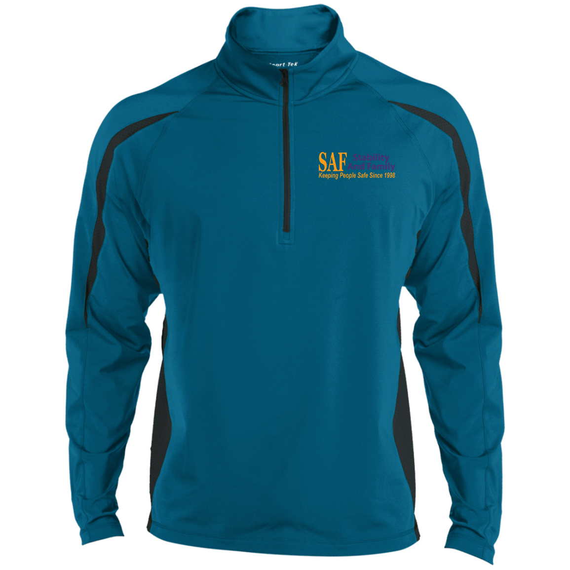 SAF - Men's Sport Wicking Colorblock 1/2 Zip