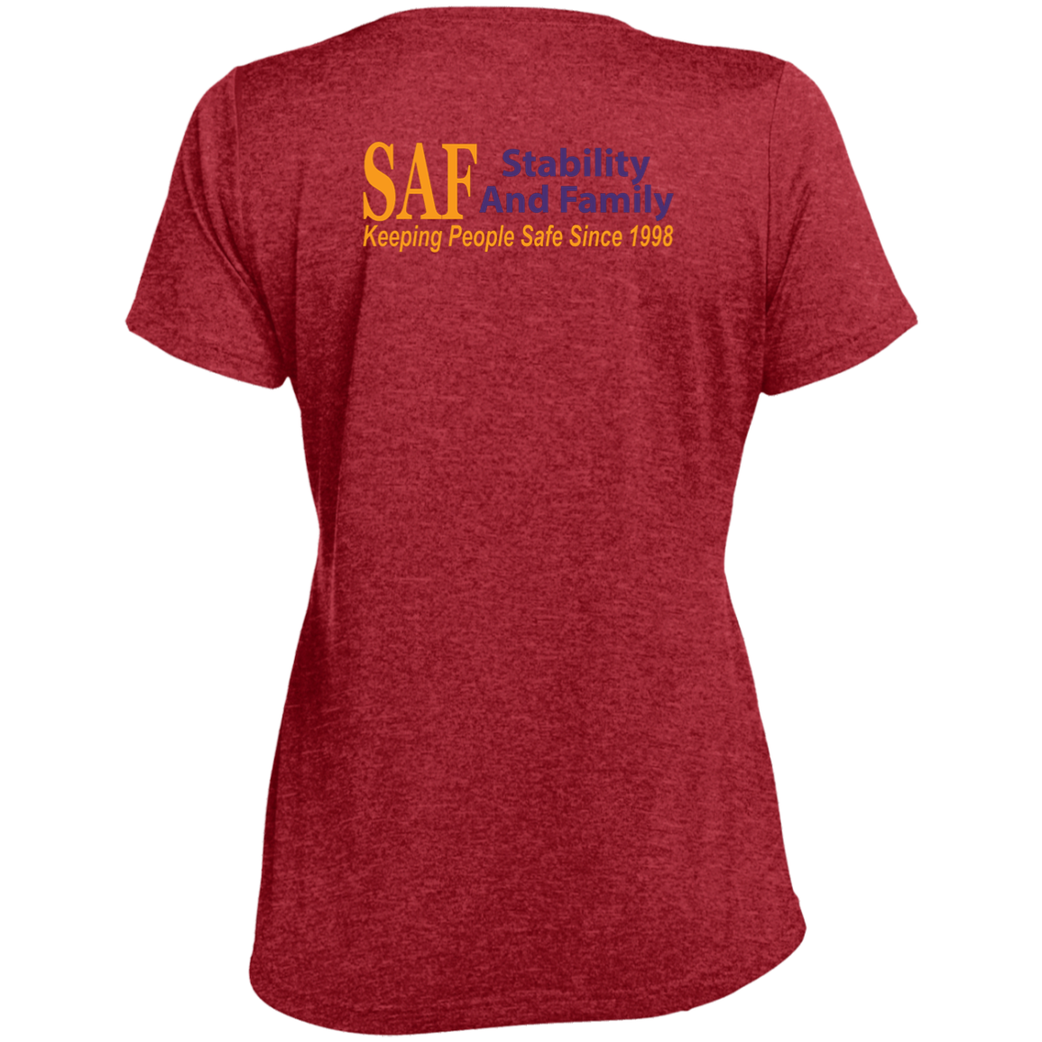 SAF - Ladies' Heather Scoop Neck Performance Tee