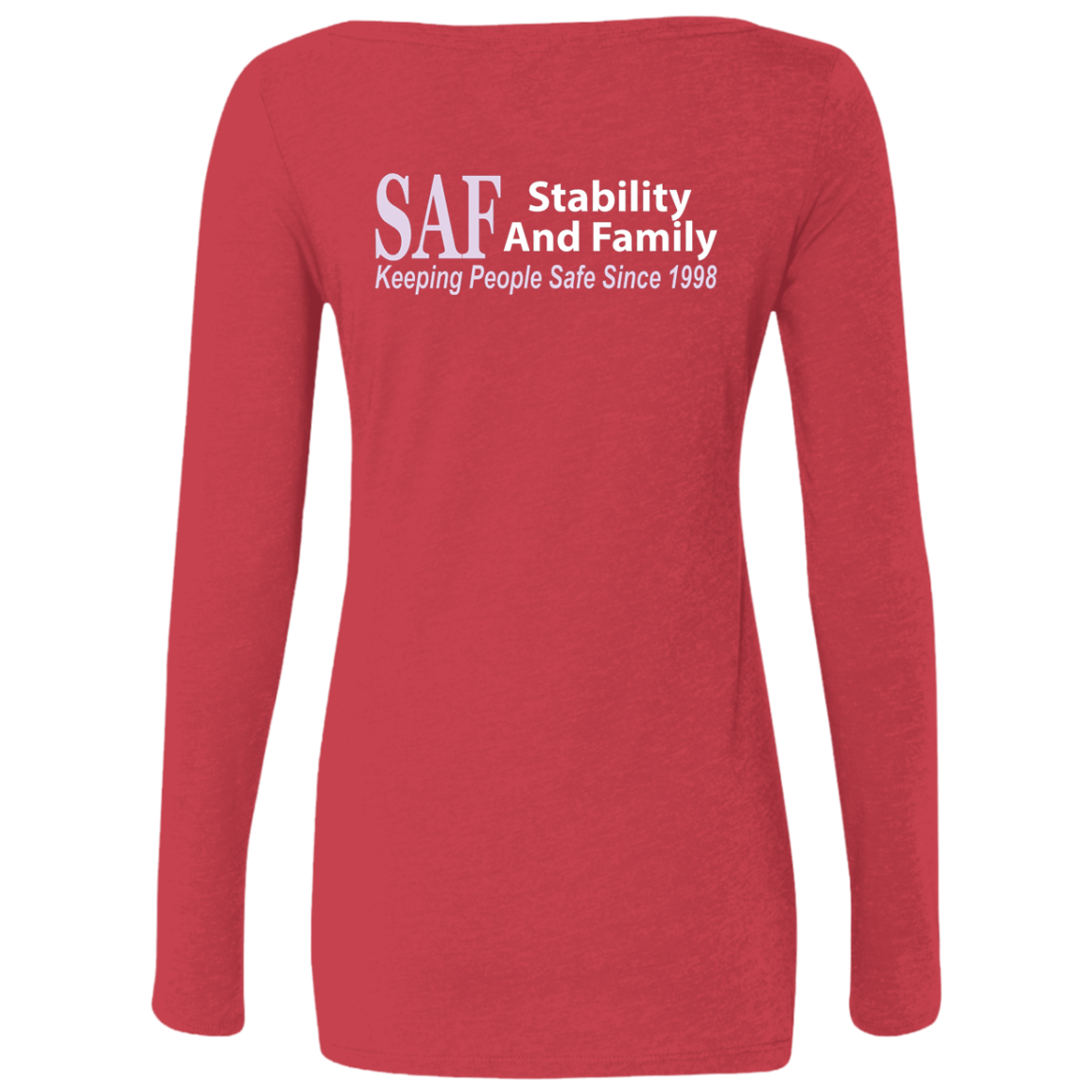 SAF - Ladies' Triblend LS Scoop