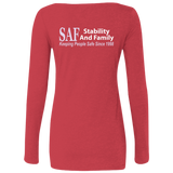 SAF - Ladies' Triblend LS Scoop