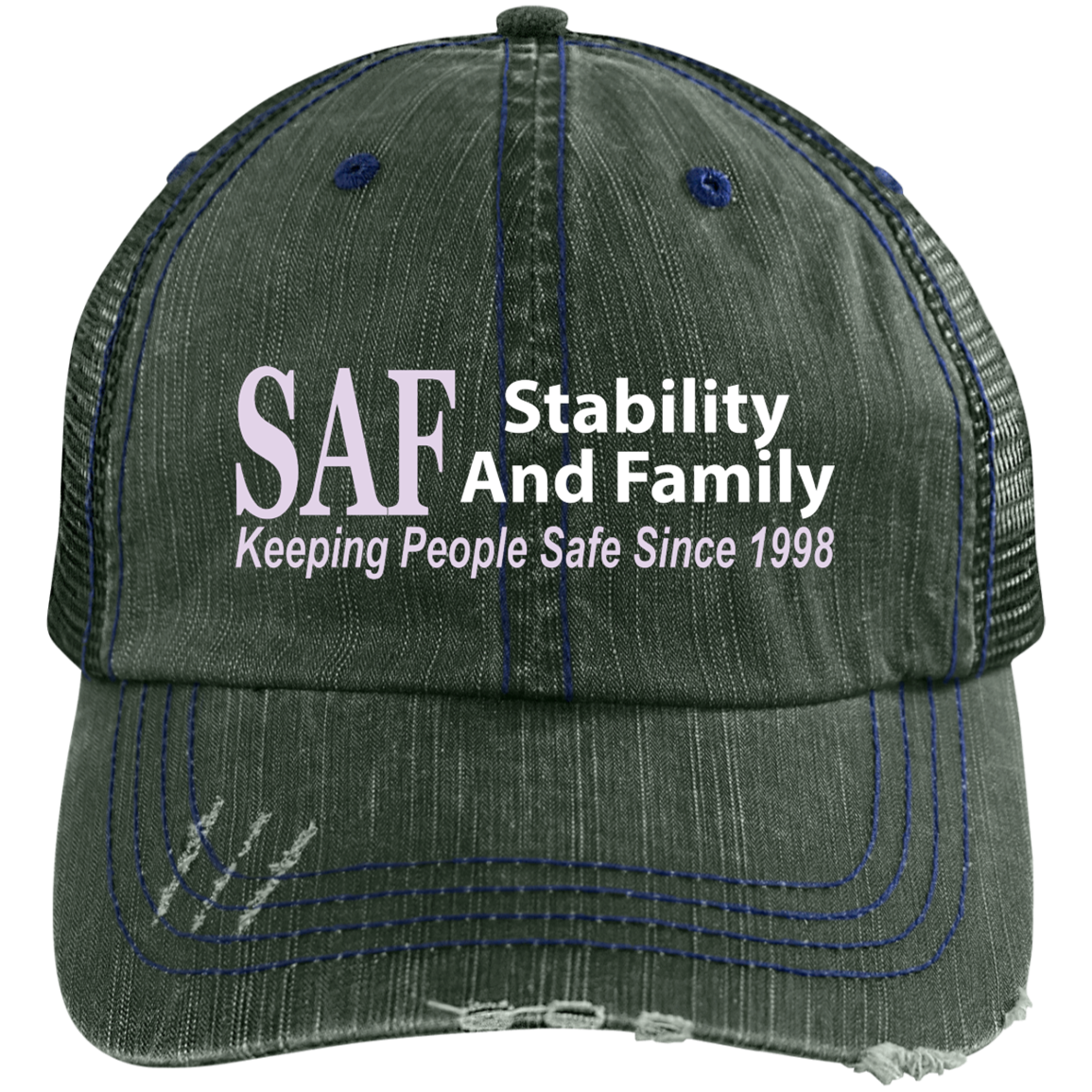 SAF - Distressed Unstructured Trucker Cap