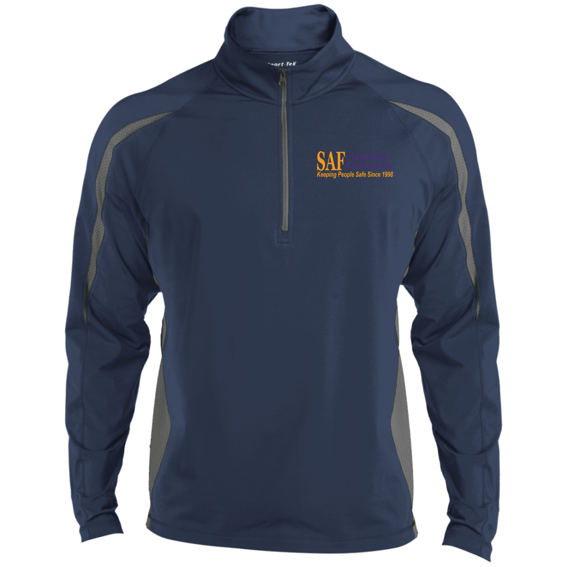 SAF - Men's Sport Wicking Colorblock 1/2 Zip