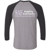 SAF - Tri-Blend 3/4 Sleeve Raglan T-Shirt