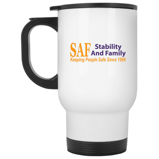 SAF - White Travel Mug