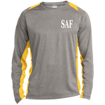 SAF - Long Sleeve Heather Colorblock Performance Tee