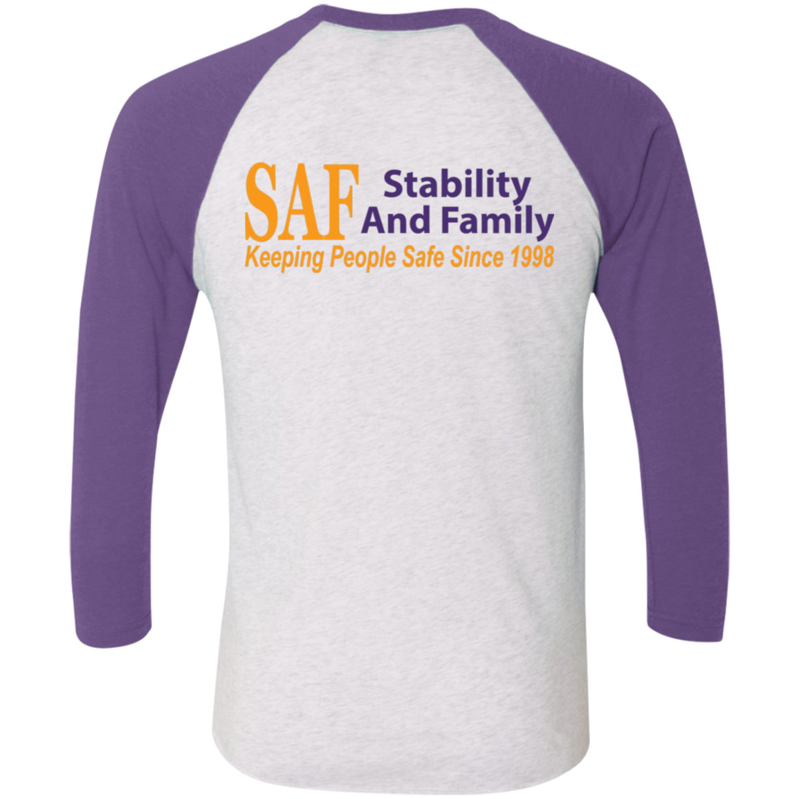 SAF - Tri-Blend 3/4 Sleeve Raglan T-Shirt
