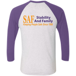 SAF - Tri-Blend 3/4 Sleeve Raglan T-Shirt