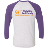 SAF - Tri-Blend 3/4 Sleeve Raglan T-Shirt