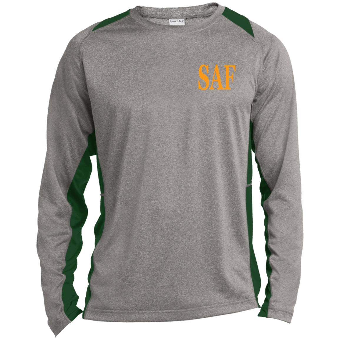 SAF - Long Sleeve Heather Colorblock Performance Tee