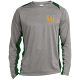 SAF - Long Sleeve Heather Colorblock Performance Tee