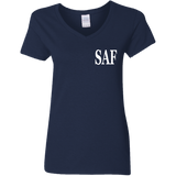 SAF - Ladies' 5.3 oz. V-Neck T-Shirt