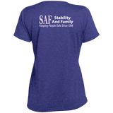 SAF - Ladies' Heather Scoop Neck Performance Tee