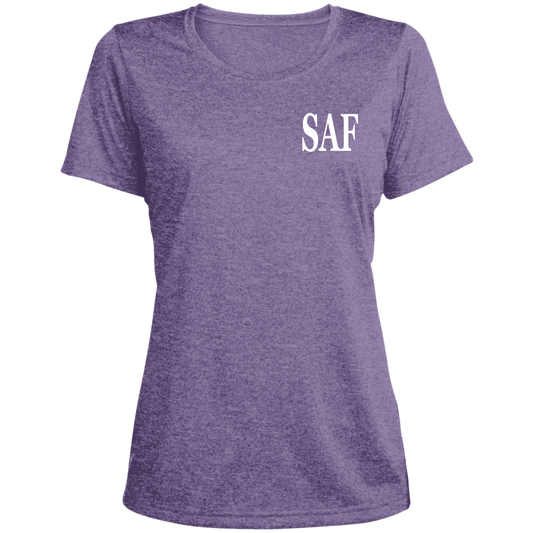 SAF - Ladies' Heather Scoop Neck Performance Tee