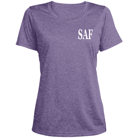SAF - Ladies' Heather Scoop Neck Performance Tee