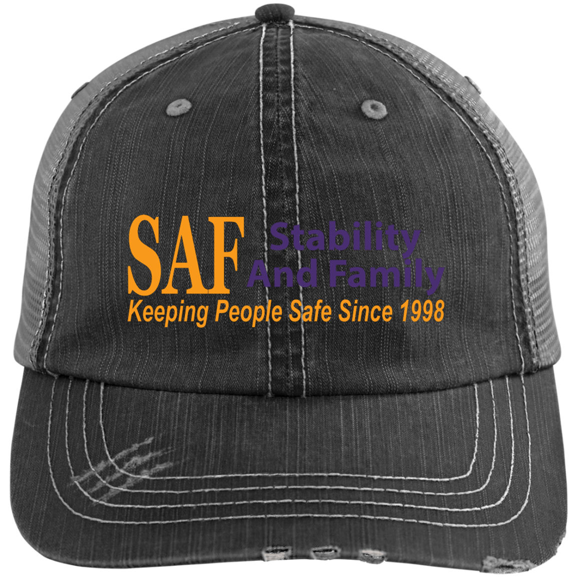 SAF - Distressed Unstructured Trucker Cap
