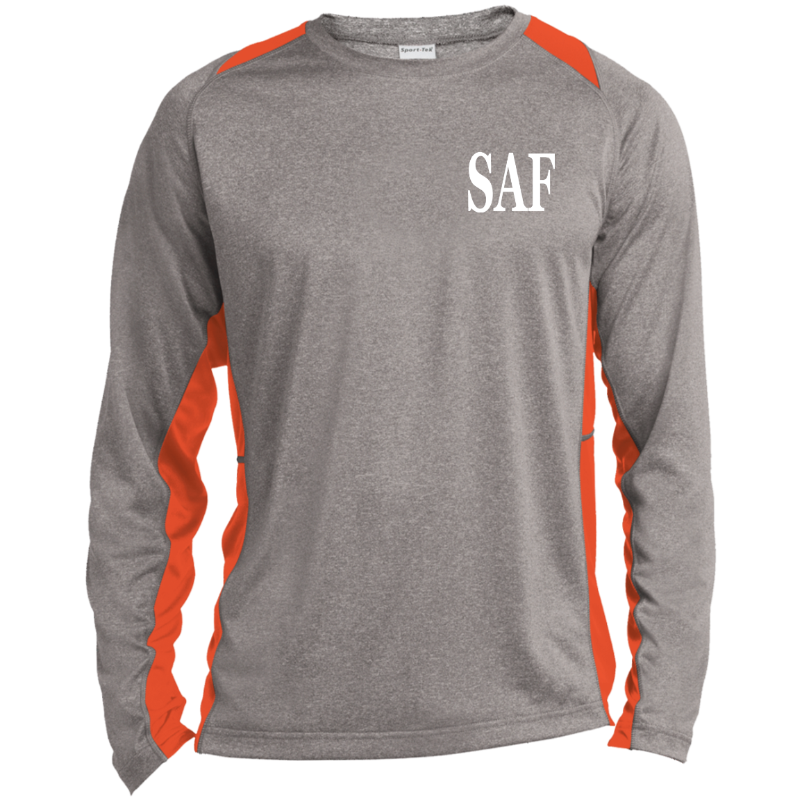 SAF - Long Sleeve Heather Colorblock Performance Tee