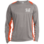 SAF - Long Sleeve Heather Colorblock Performance Tee