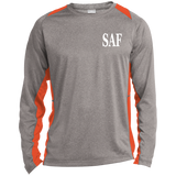 SAF - Long Sleeve Heather Colorblock Performance Tee