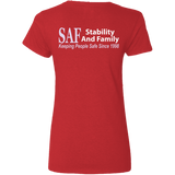 SAF - Ladies' 5.3 oz. V-Neck T-Shirt