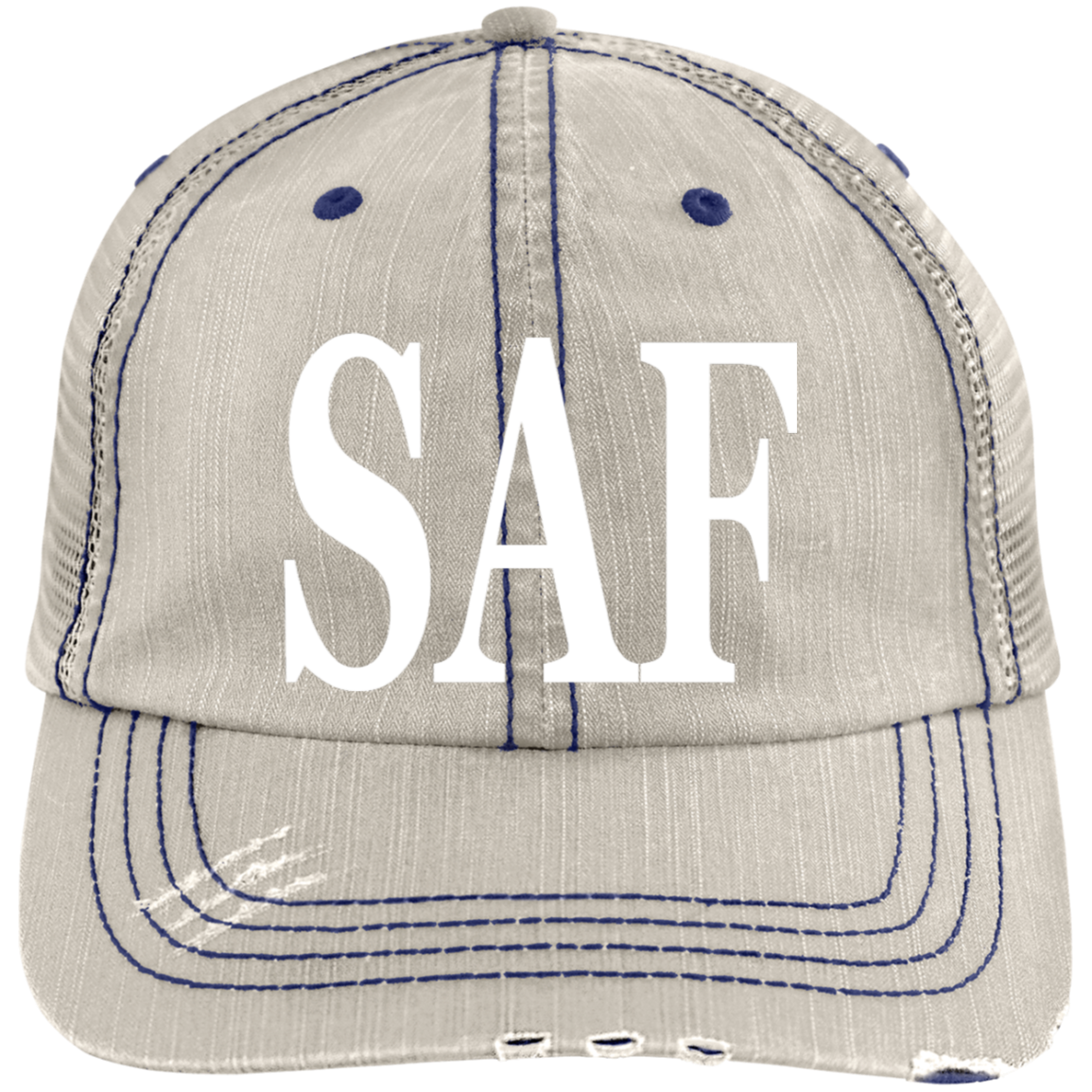 SAF - Distressed Unstructured Trucker Cap