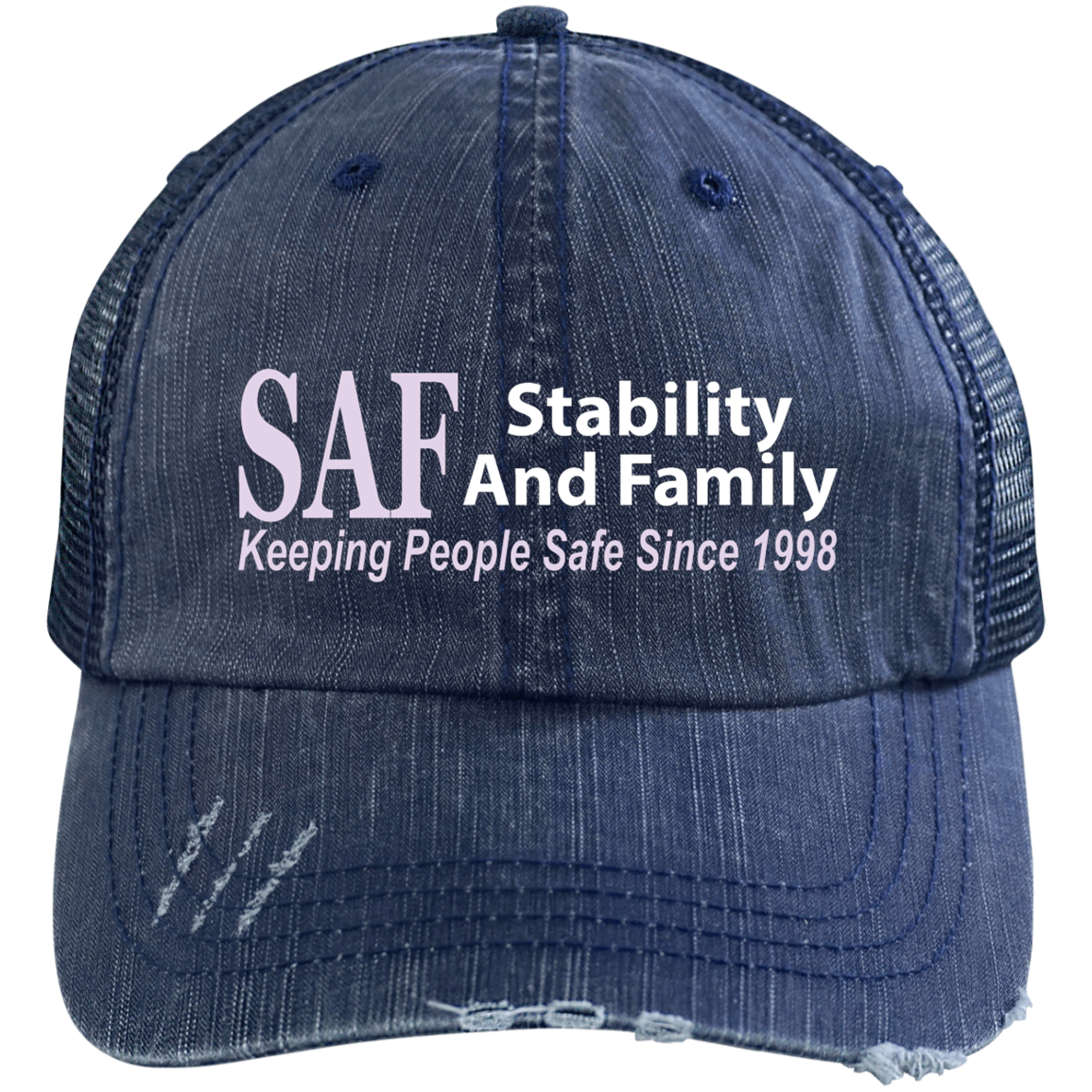 SAF - Distressed Unstructured Trucker Cap