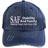SAF - Distressed Unstructured Trucker Cap