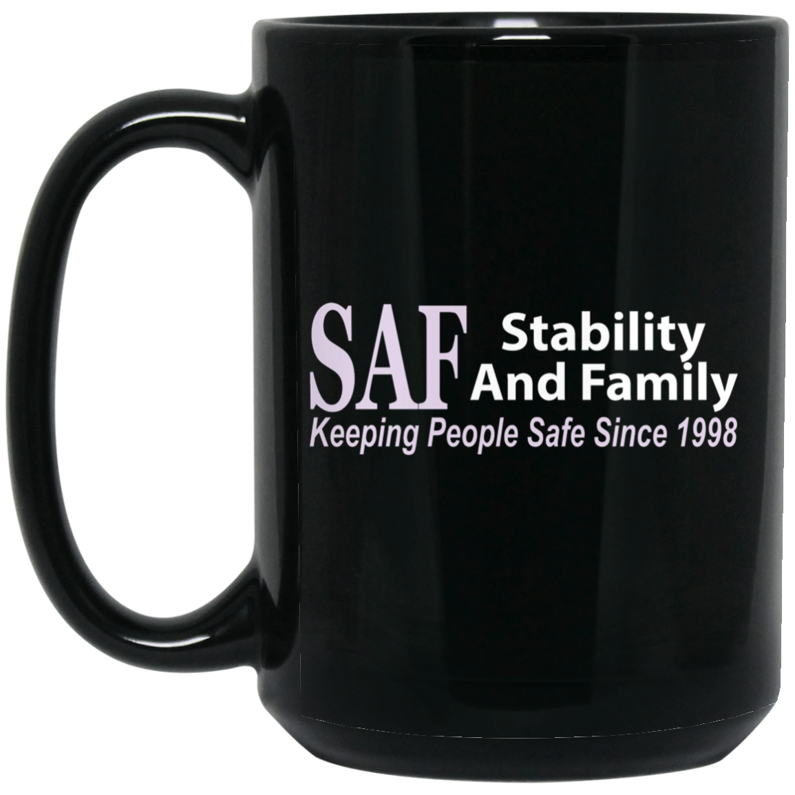 SAF - 15 oz. Black Mug