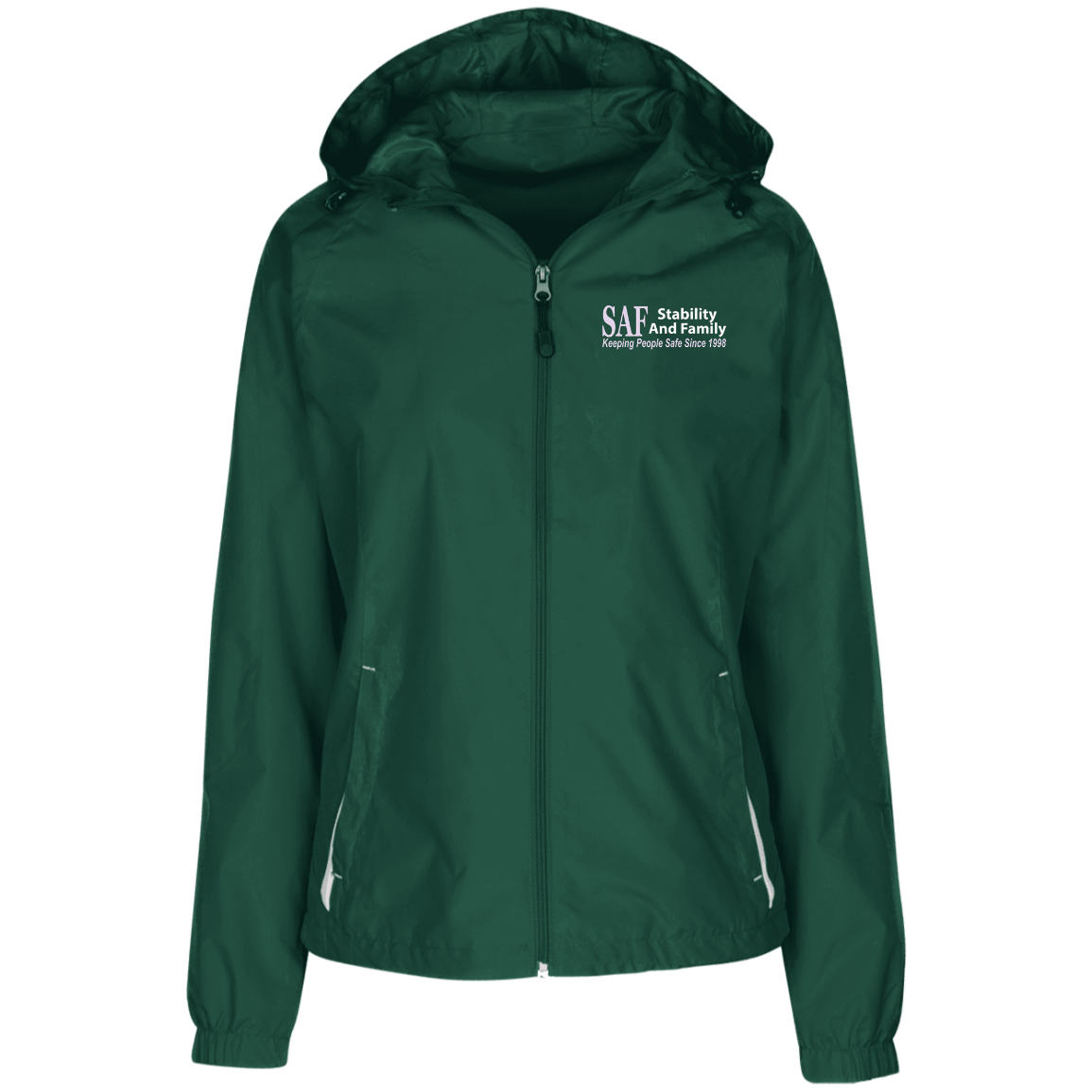 SAF - Ladies' Jersey-Lined Hooded Windbreaker