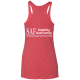 SAF - Ladies' Triblend Racerback Tank