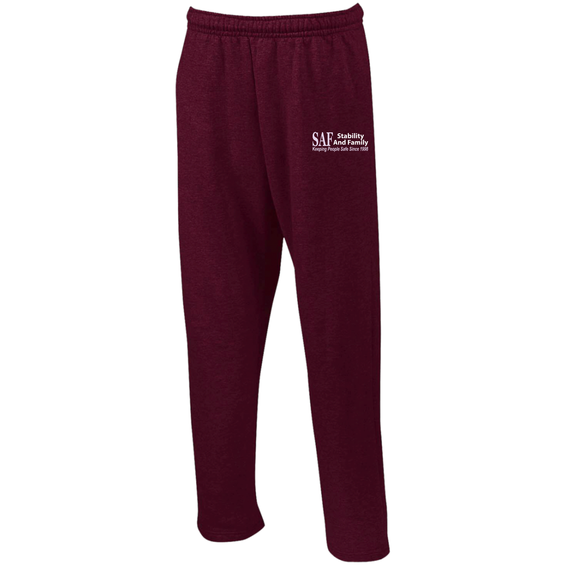 SAF - Unisex Open Bottom Sweatpants with Pockets