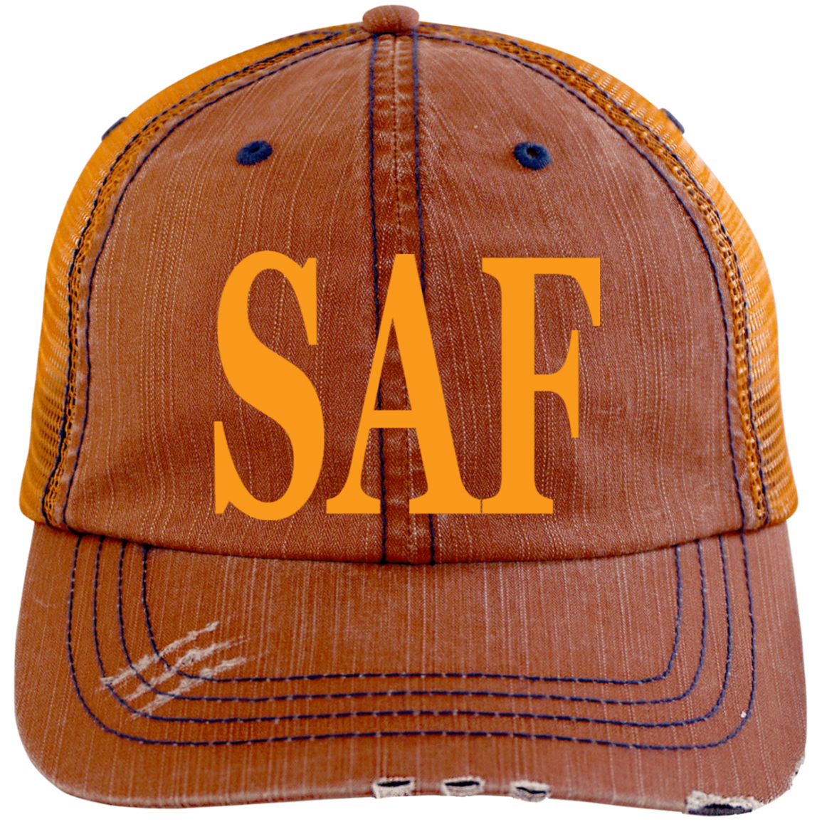 SAF - Distressed Unstructured Trucker Cap