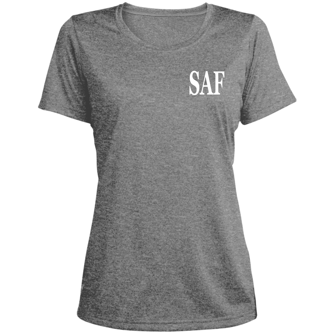 SAF - Ladies' Heather Scoop Neck Performance Tee