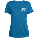 SAF - Ladies' Heather Scoop Neck Performance Tee