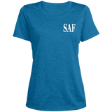 SAF - Ladies' Heather Scoop Neck Performance Tee