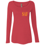 SAF - Ladies' Triblend LS Scoop