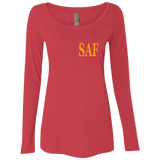 SAF - Ladies' Triblend LS Scoop