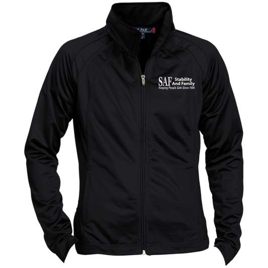 SAF - Embroidered Ladies' Raglan Sleeve Warmup Jacket