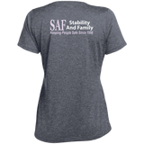 SAF - Ladies' Heather Scoop Neck Performance Tee