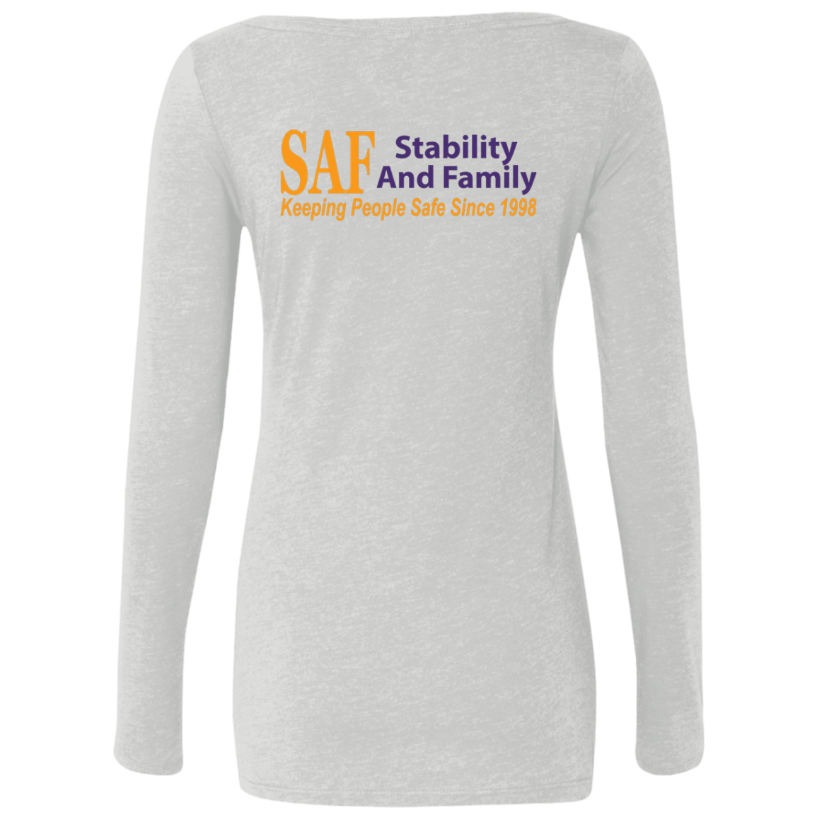 SAF - Ladies' Triblend LS Scoop