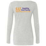 SAF - Ladies' Triblend LS Scoop