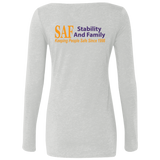 SAF - Ladies' Triblend LS Scoop