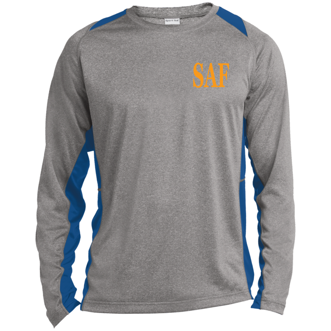 SAF - Long Sleeve Heather Colorblock Performance Tee