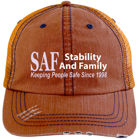 SAF - Distressed Unstructured Trucker Cap
