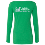 SAF - Ladies' Triblend LS Scoop