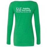 SAF - Ladies' Triblend LS Scoop