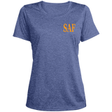 SAF - Ladies' Heather Scoop Neck Performance Tee