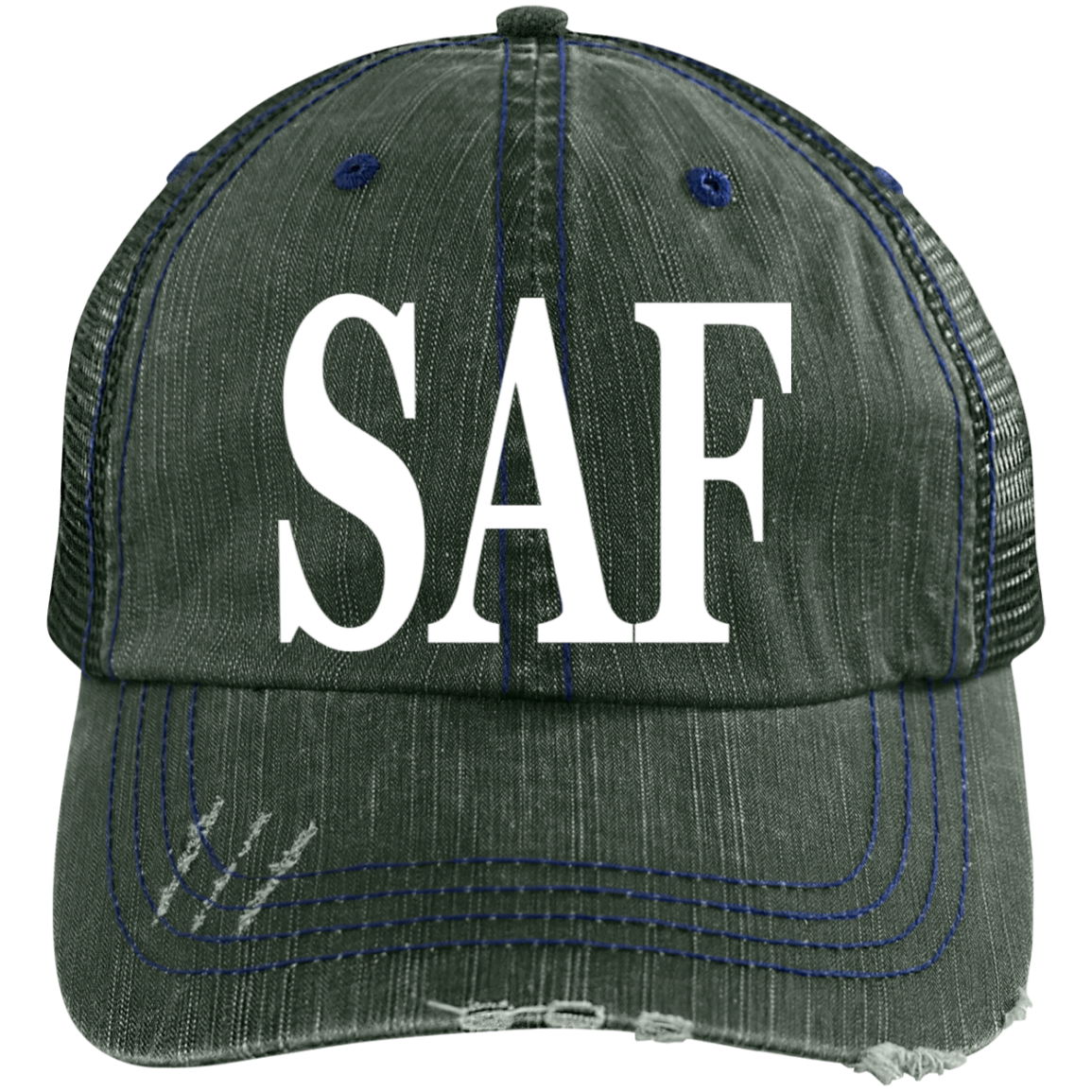 SAF - Distressed Unstructured Trucker Cap